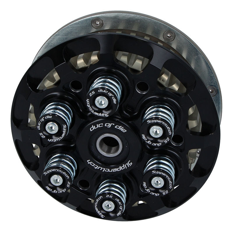 Slipper clutch 6-springs adjustable, includes basket and pressure plate in black. More arriving.