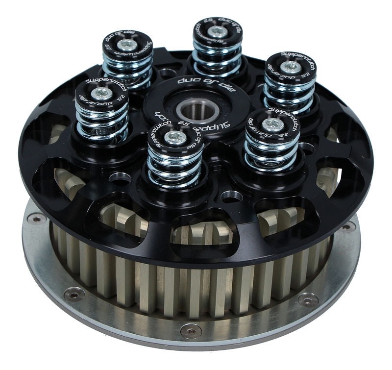 Slipper clutch 6-springs adjustable, includes basket and pressure plate in black. More arriving.