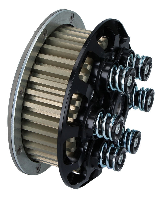 Slipper clutch 6-springs adjustable, includes basket and pressure plate in black. More arriving.