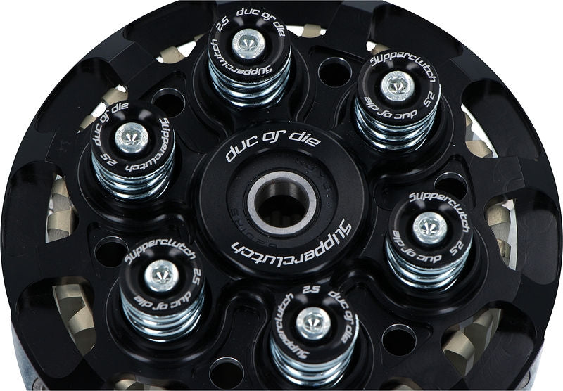 Slipper clutch 6-springs adjustable, includes basket and pressure plate in black. More arriving.
