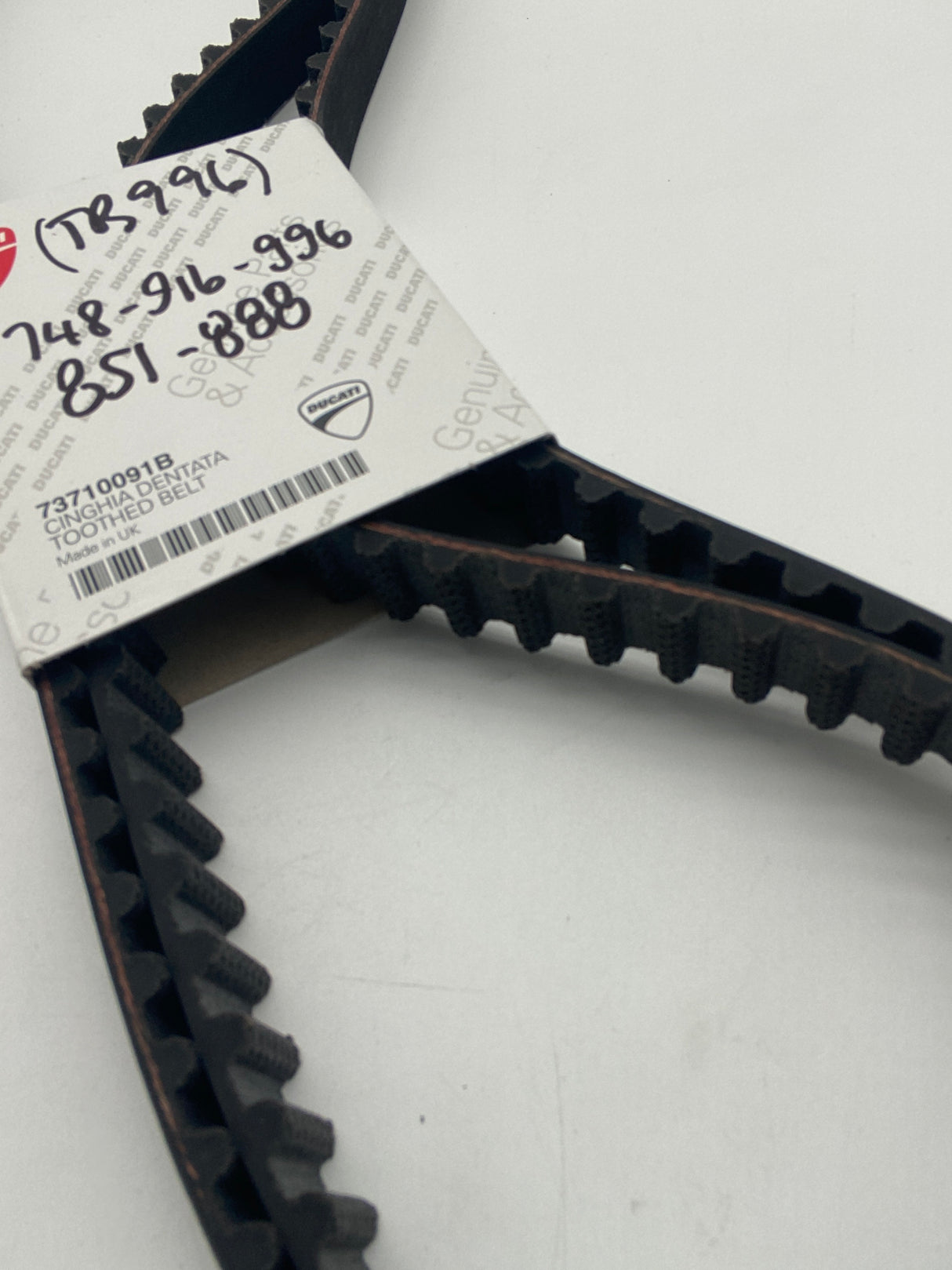 Cam Belt Timing belts, 748, 851, 888, 916, 996. 748 to 2001.