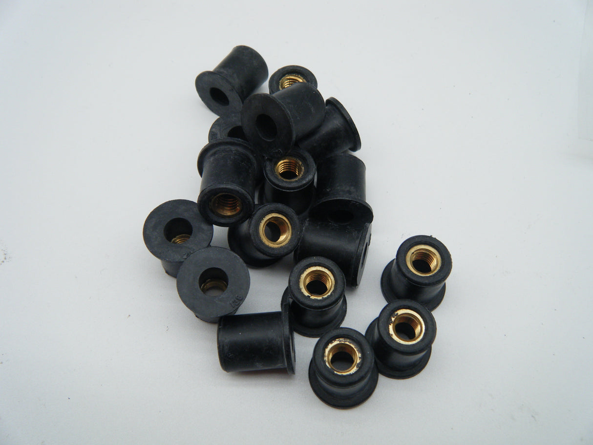 M6 rubber fairing grommets. M6 6mm Fairing rubbers. M6 grommet. 6mm wellnut