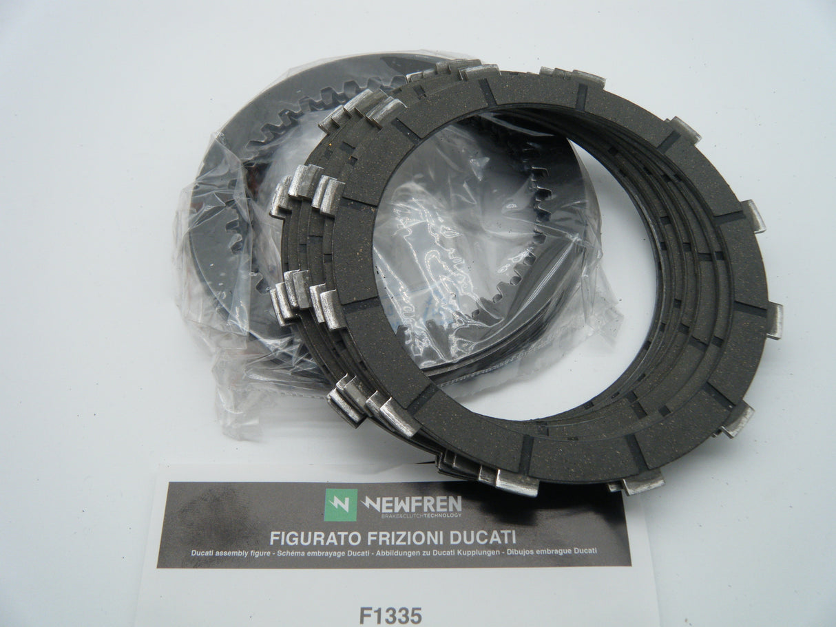 Newfren F1335AC clutch fibres and steels kit Suit 748-998, M900 S4, ST2 ST4 900SS+