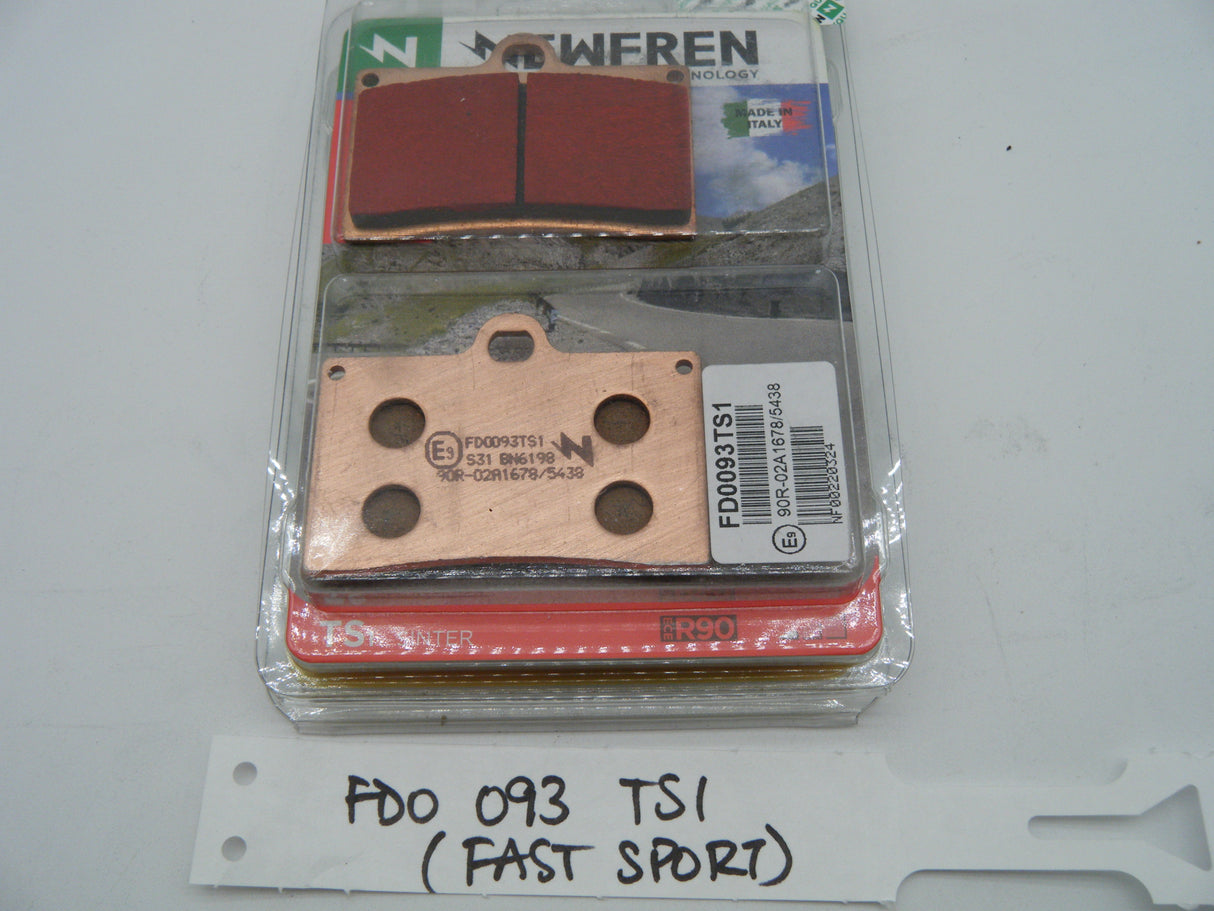 Newfren FDO93 St1 Fast Road brake pads. Sintered Single pin.
