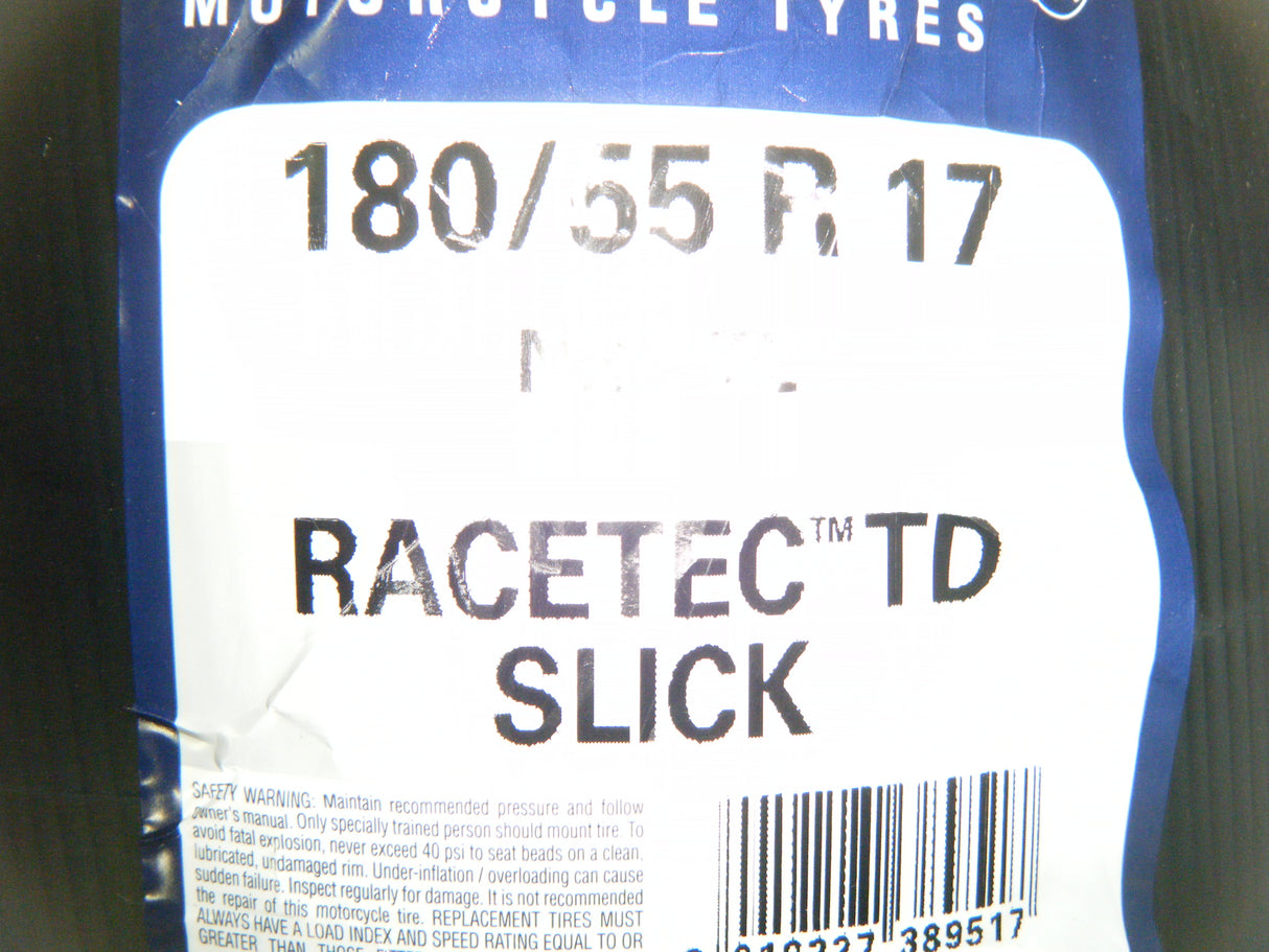 Metzeler Track Day slicks. 120/70 x 17 and 180/55 x 17. rrp $698. Your price $555
