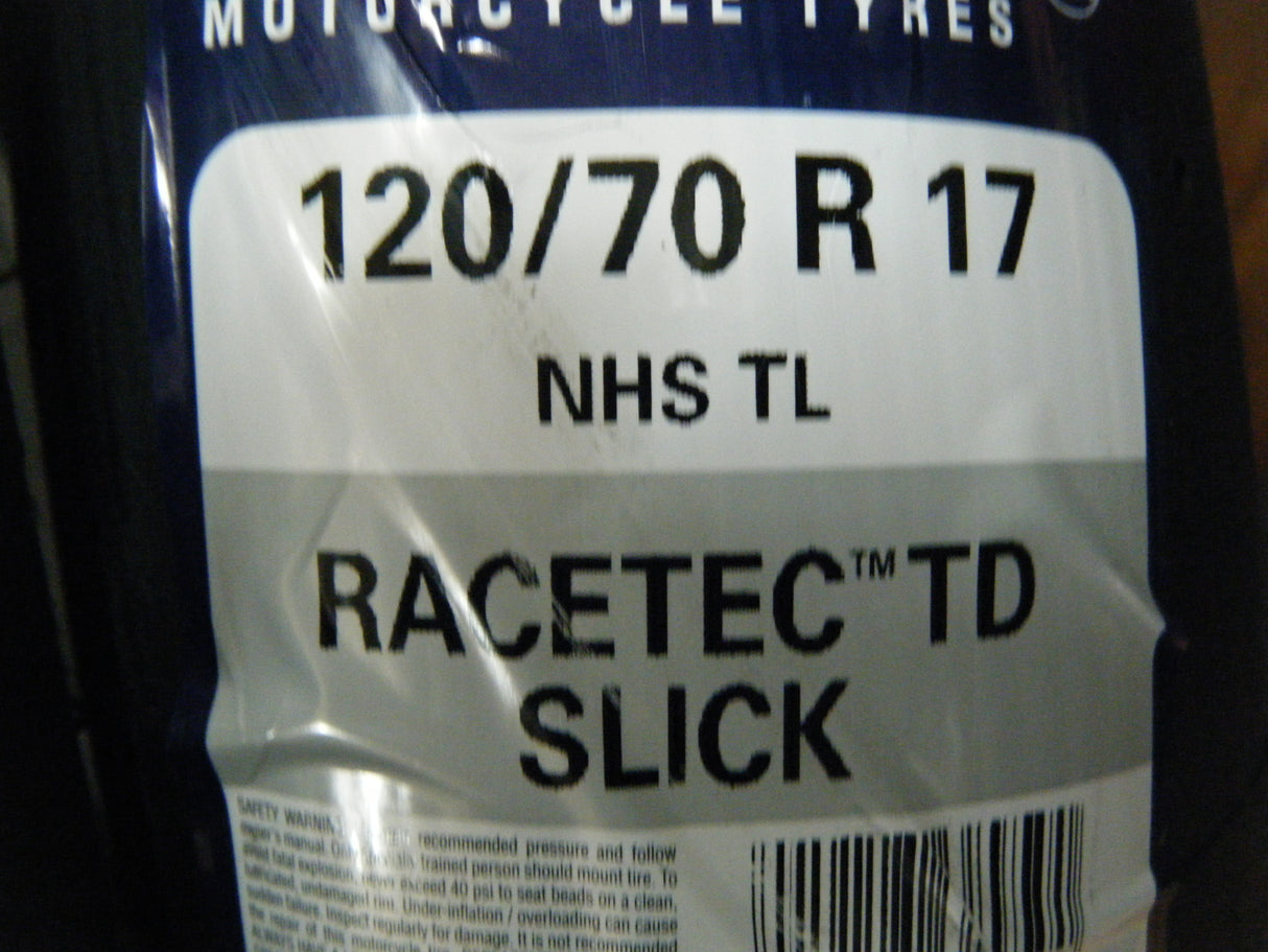 Metzeler Track Day slicks. 120/70 x 17 and 180/55 x 17. rrp $698. Your price $555