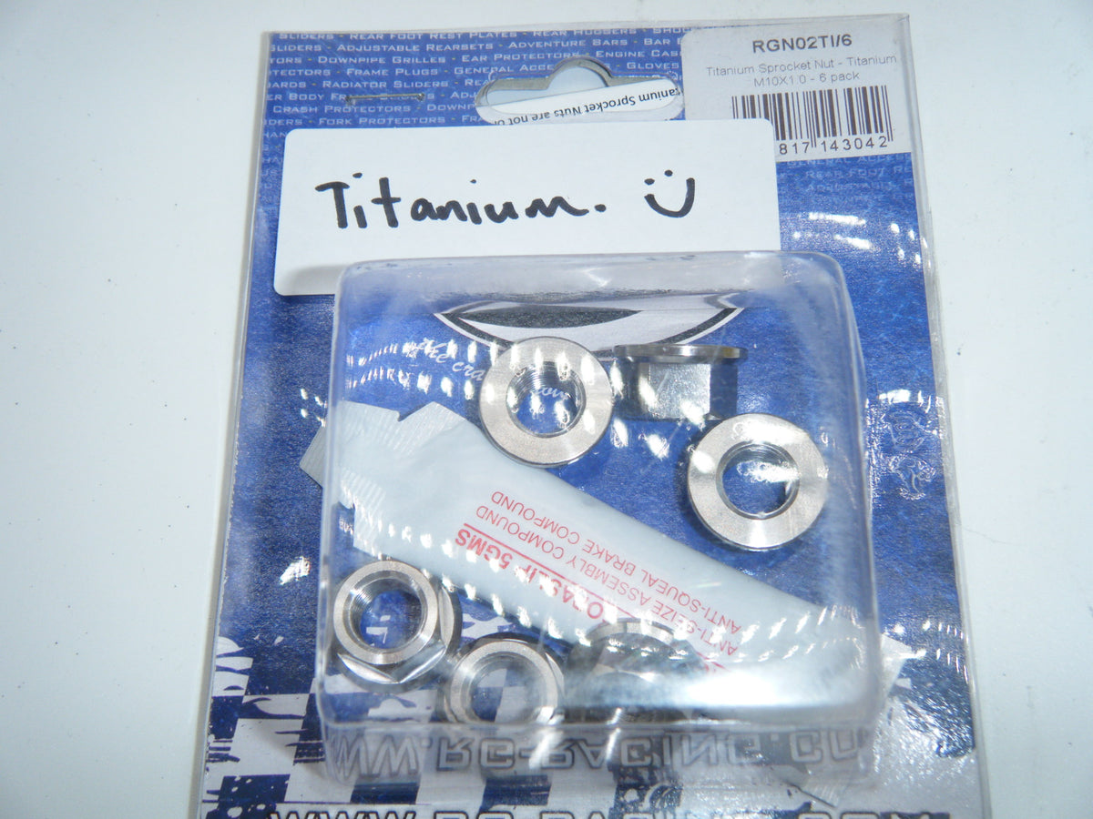 Sprocket nuts x 6 Titanium