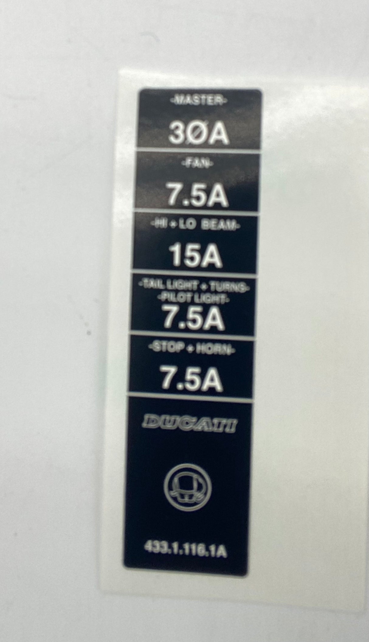 Fuse Box Cover Sticker 851 888