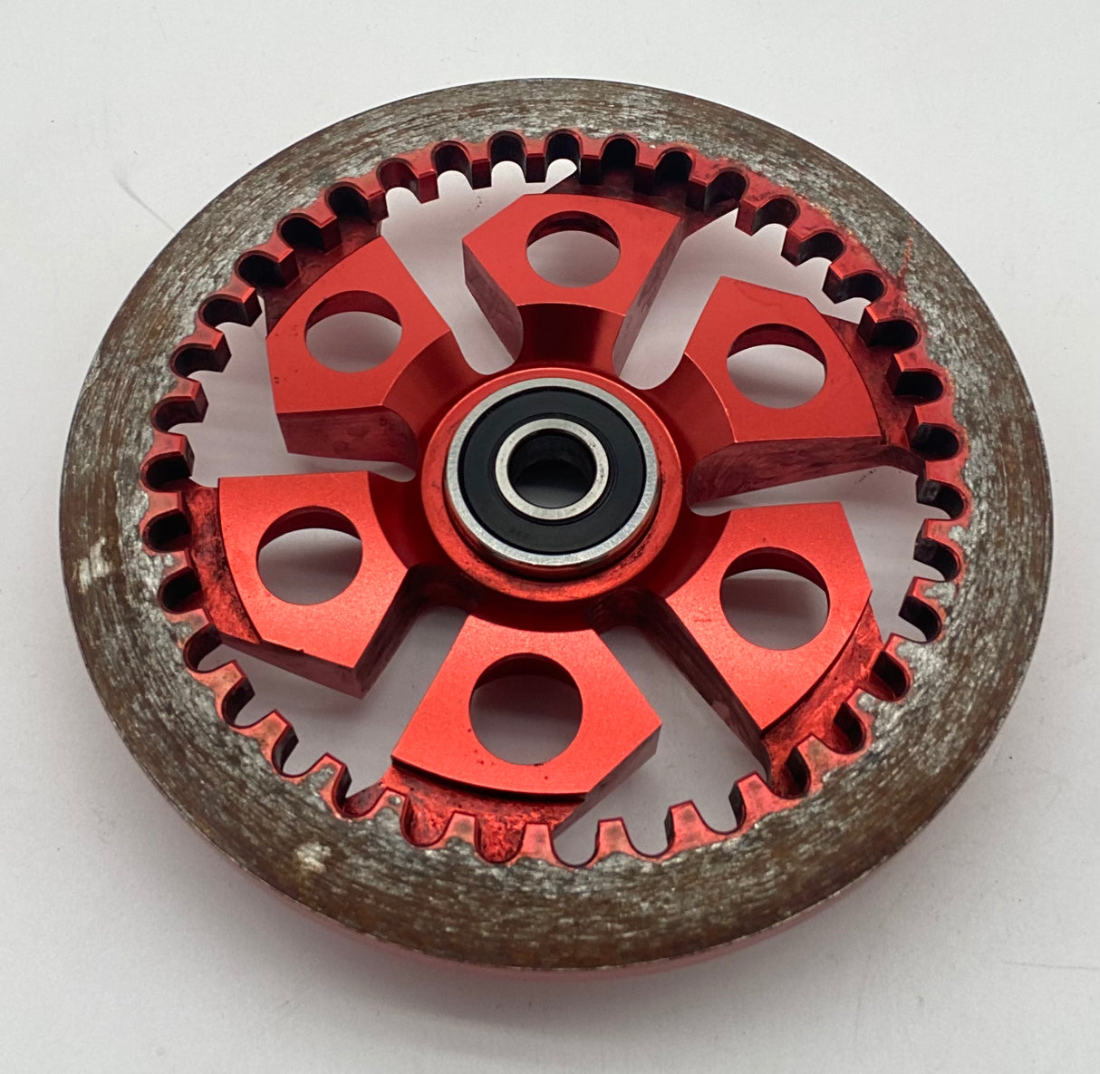 Clutch pressure plate. Anodised. posh. used