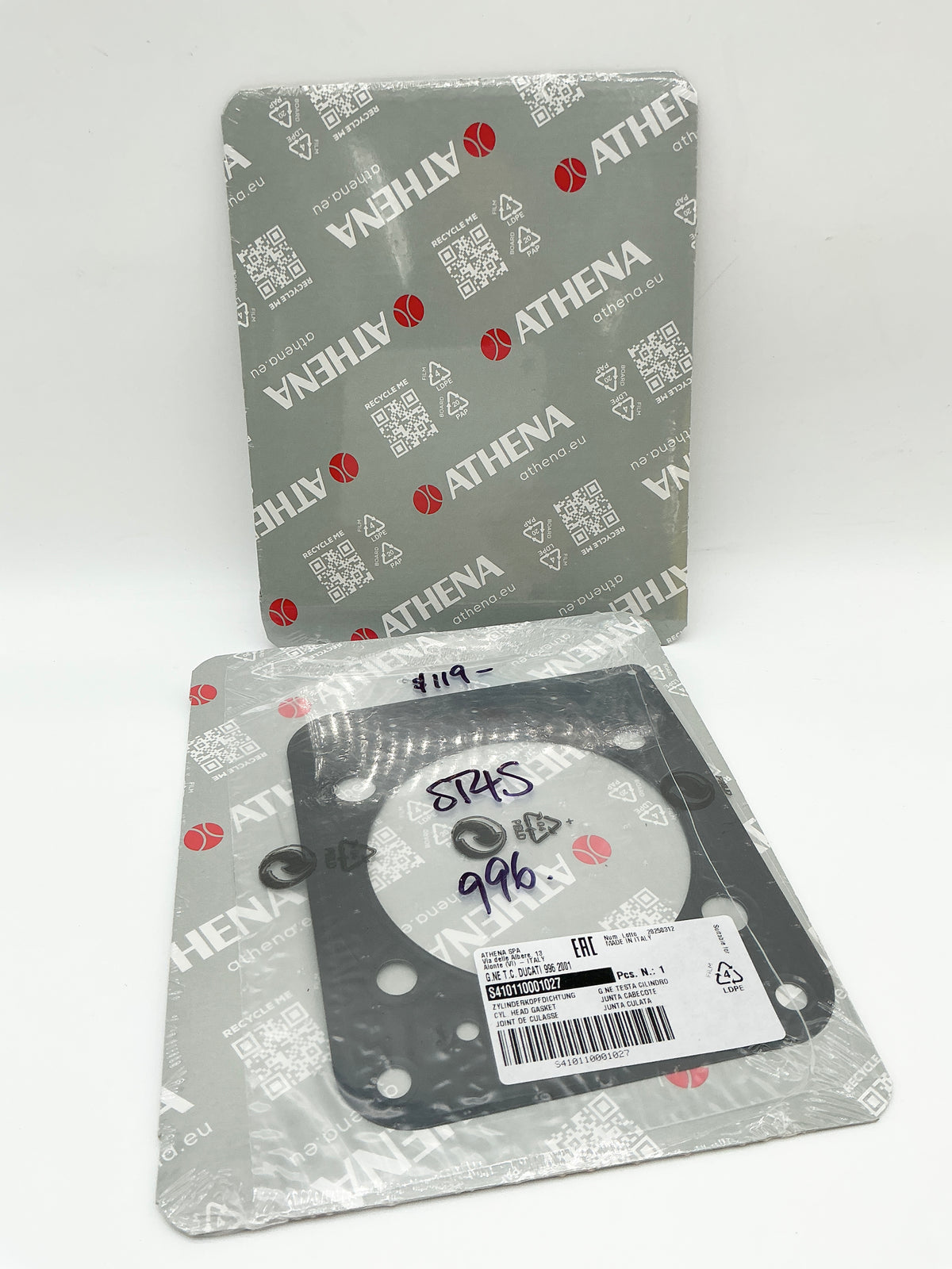 Athena Ducati 996 Head Gasket. S4R, ST4S, 996, 996S 98-00 Athena