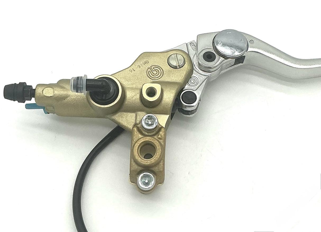 Brembo PS 16mm Front Brake Master cyl. PS16 Remote reservoir. Gold. With adjustable lever. 916 996
