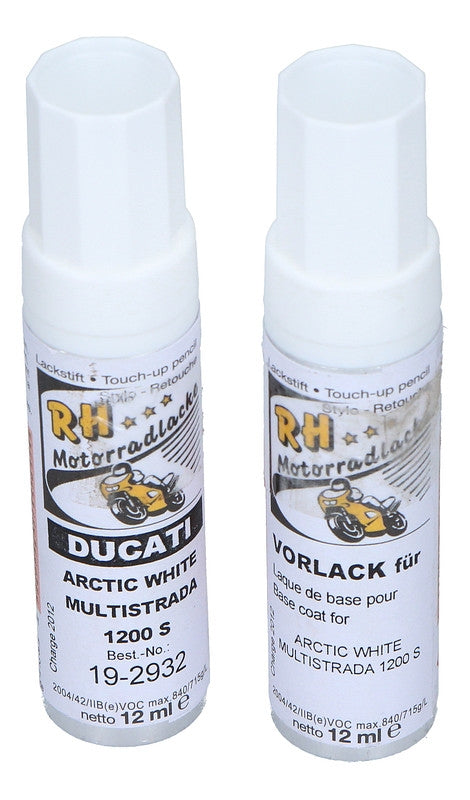 Ducati touch-up pen set - Arctic White - Multistrada 1200S 2010/2011.