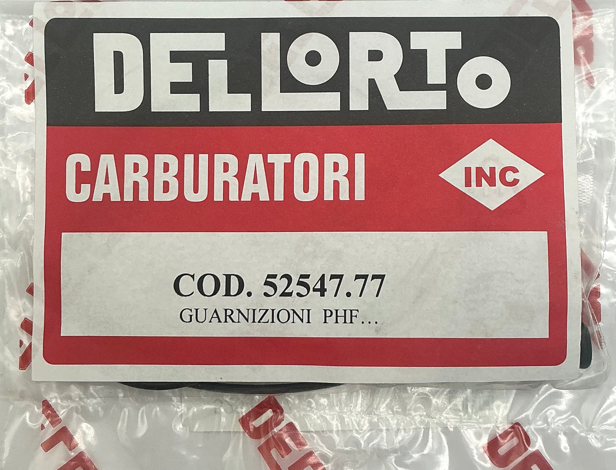Dellorto gasket kit PHF DE 52547. Gasket and O ring kit for PHF carbs.