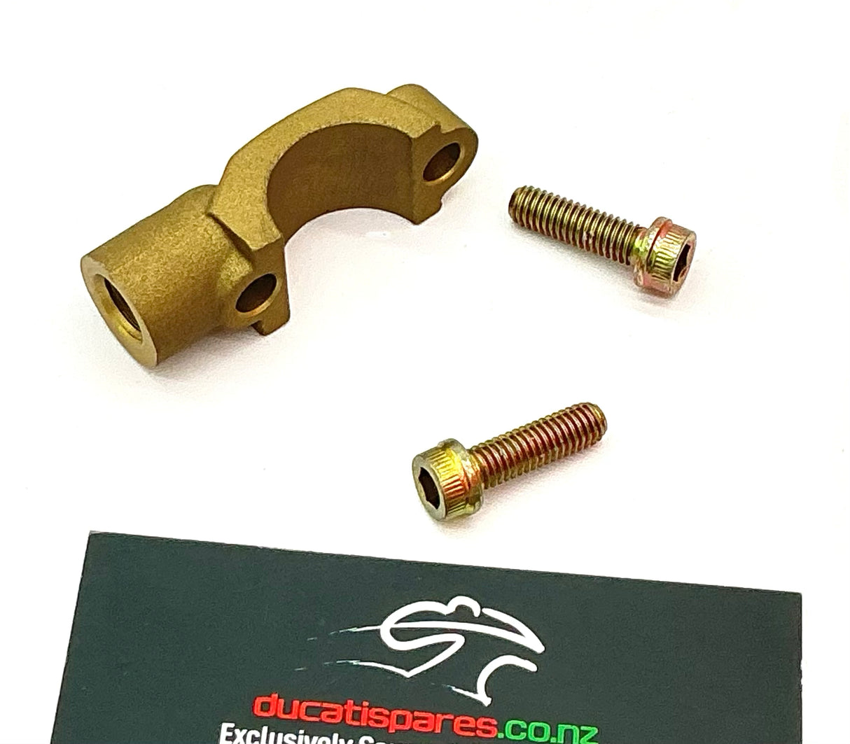 Brake + Clutch Master Cylinder Clamp w/ Mirror Mount - Gold