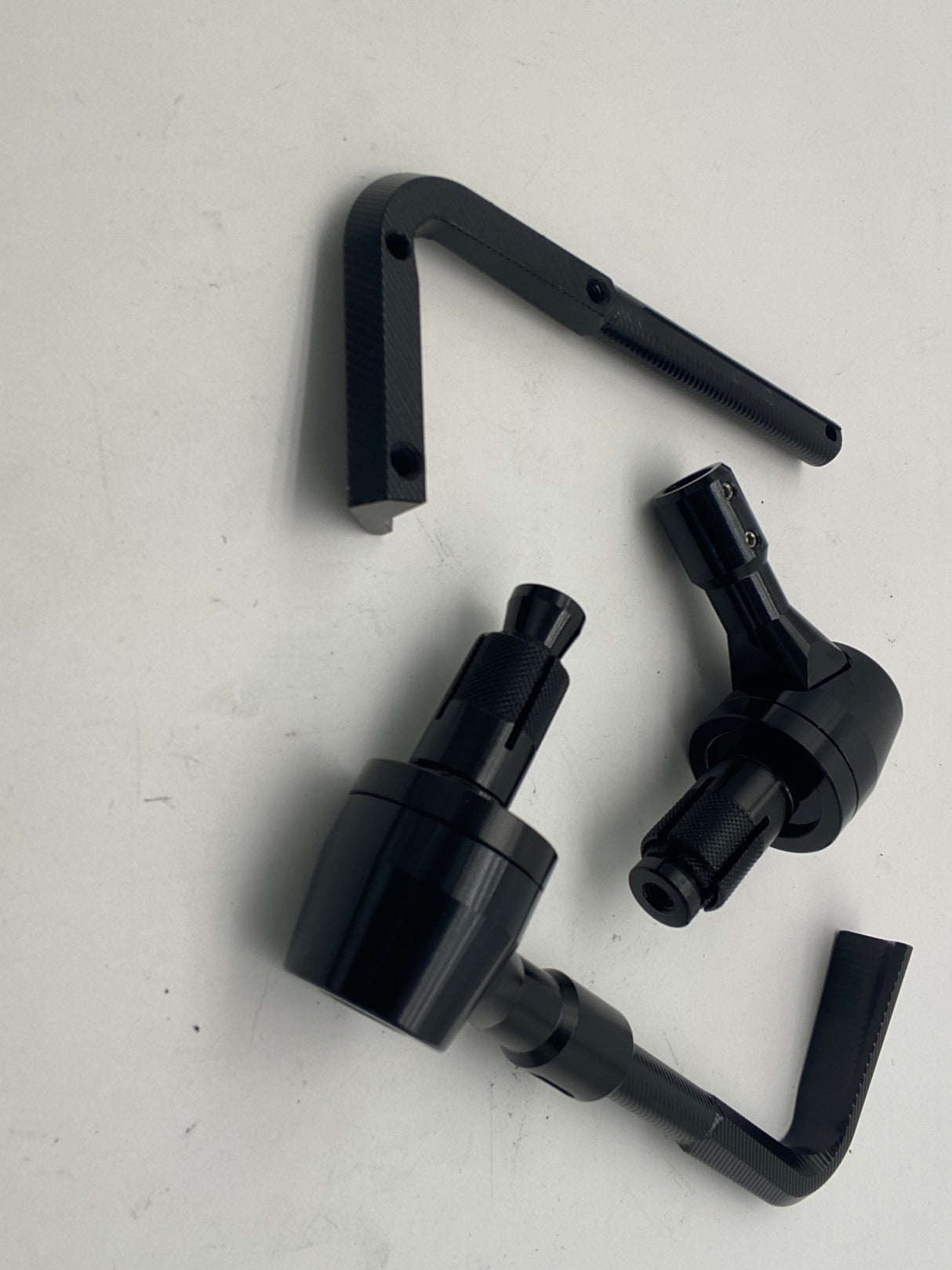 Brake Protector - alloy lever guard with aluminum, L-shape, black.