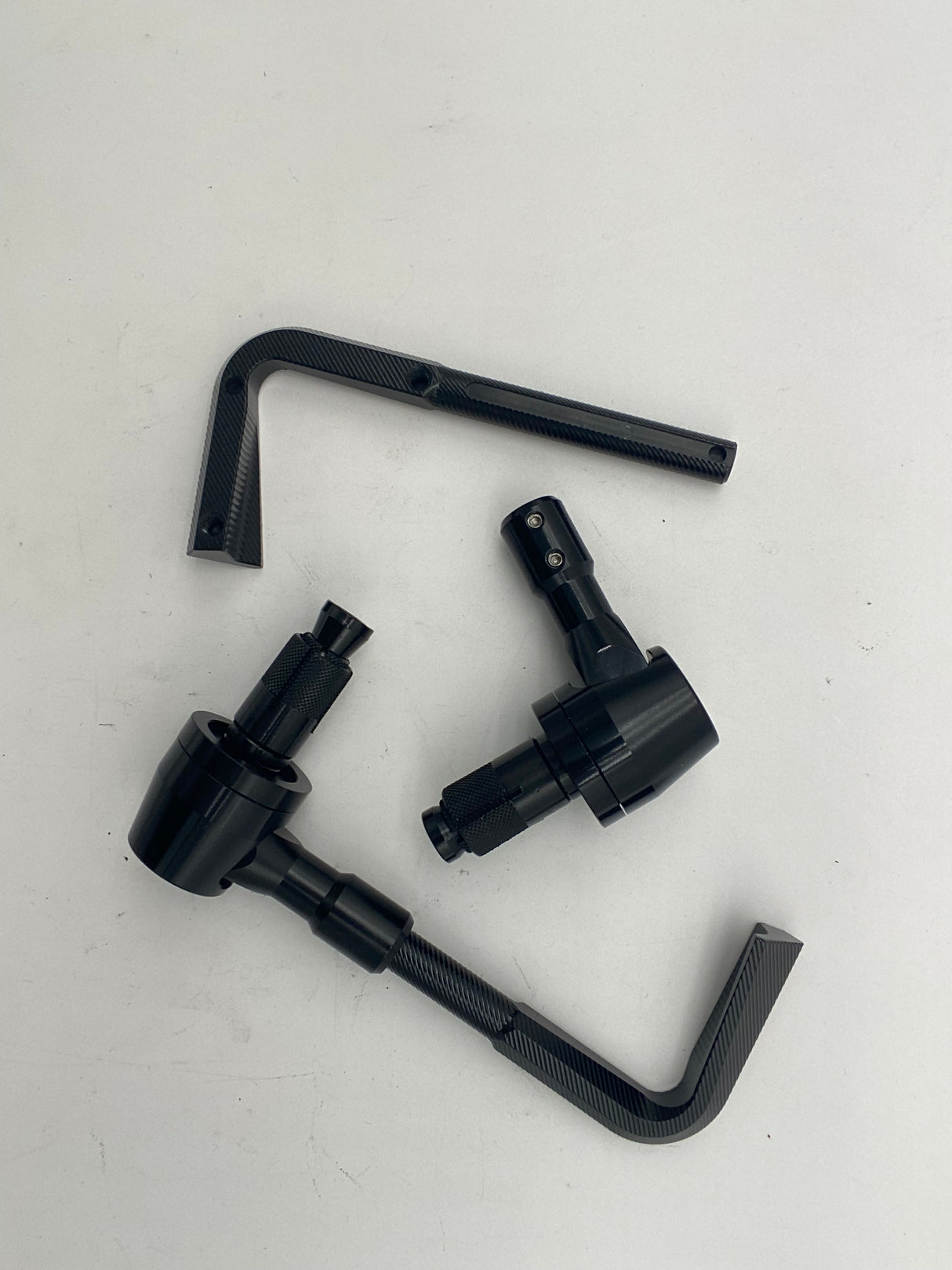 Brake Protector - alloy lever guard with aluminum, L-shape, black.