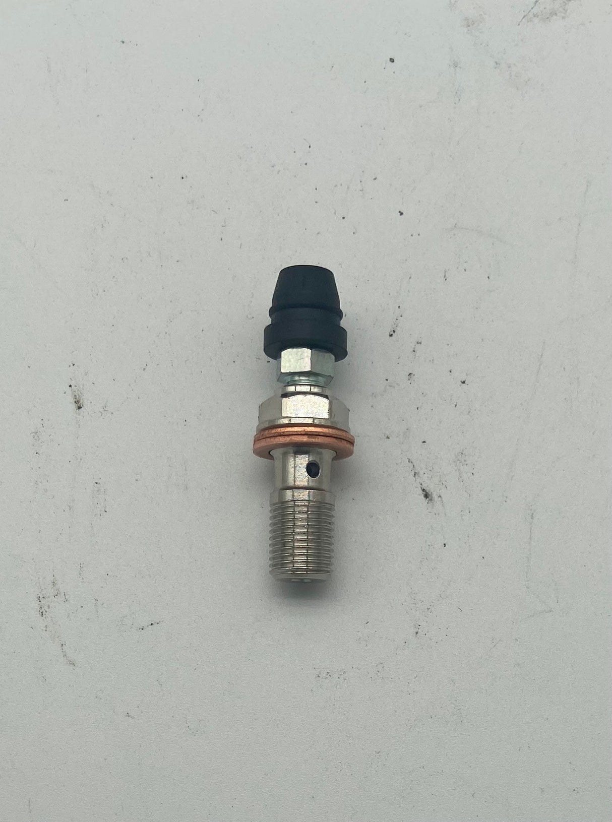 Clutch Slave banjo with bleed nipple.