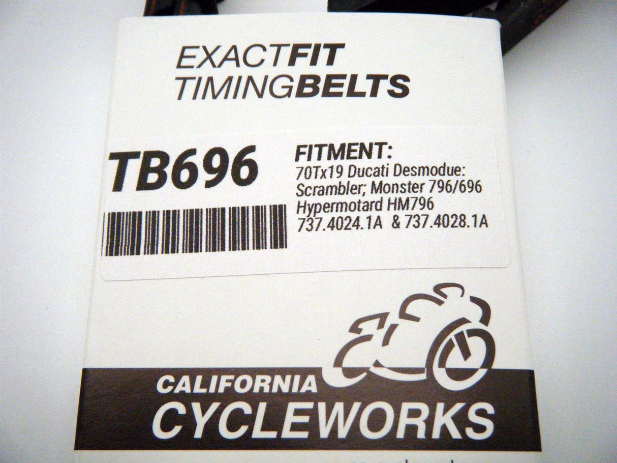 ExactFit timing belts. 696. monster 696, 796, 797, Scrambler, HM796.