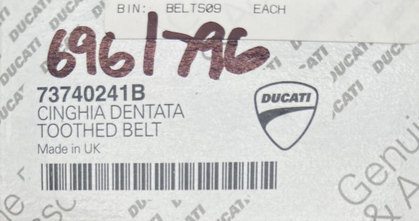Timing belt. Cam belts Fits 695 696 795 796 + 800 scrambler. replaces 73740241