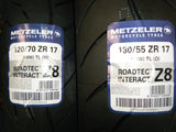 Metzeler Z8 Super deal!  120/70 x 17 and 180/55 x 17. Save $$$.  Limited stocks $395/set.
