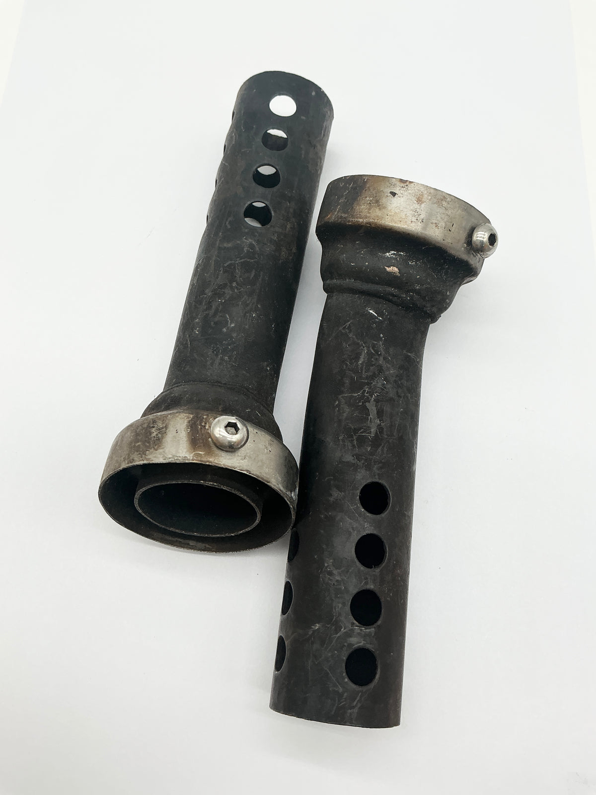 Exhaust baffles. Possibly from termignoni, Arrow? 50mm diam. Muffler baffles.