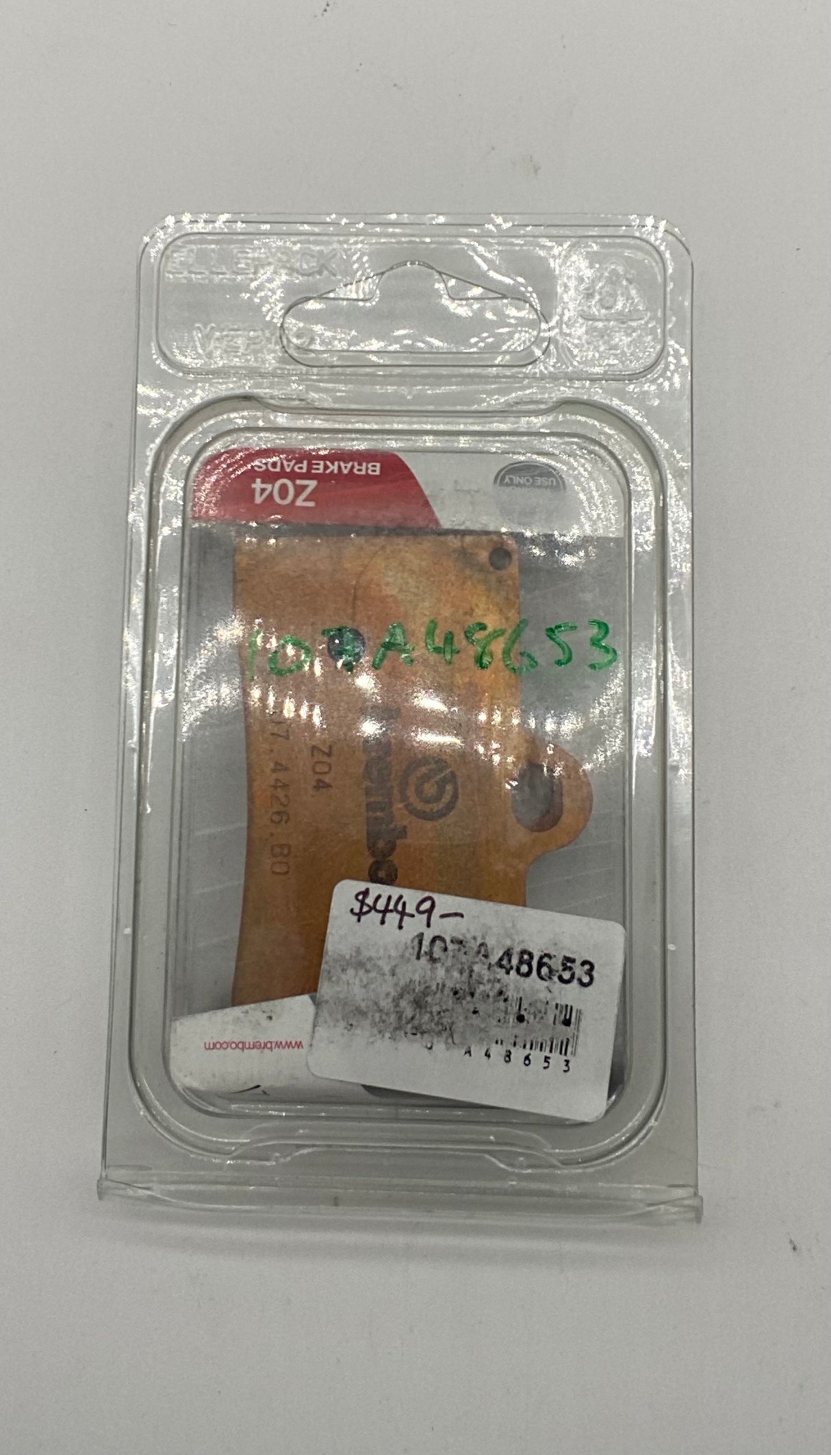 Brembo Full Race BRAKE PADS FRONT SINGLE PIN  Z04 RACE ONLY 107A48653 - 07BB15 - 07YA23 Single pin
