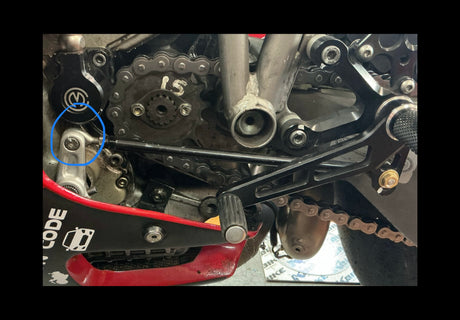 Ducati gear change linkage rose joint, ball end, ball joint. Left hand thread.  Fits 1986 - 2024!