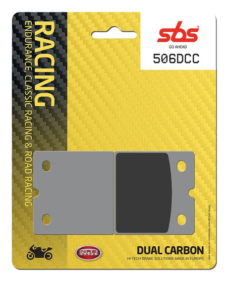 SBS Dual Carbon Race pads for Brembo F08 calipers.