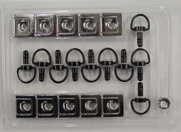 DZUS 17mm kit x 10. Black