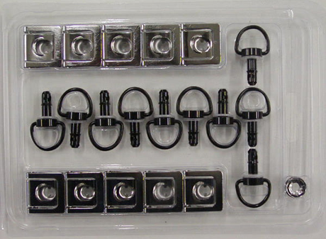 DZUS 17mm kit x 10. Black