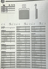 Brembo F05 brake pads. Suit Guzzi, Cagiva, KTM, Ducati, Moto Morini. Pantah 500, F 05 pad, BR P07BB0106
