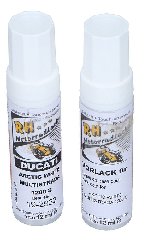 Ducati touch-up pen set - Arctic White - Multistrada 1200S 2010/2011.