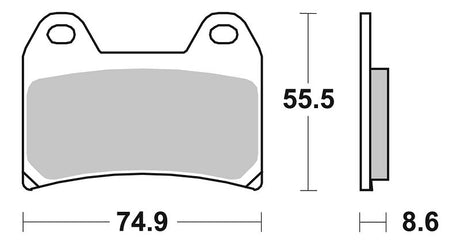 SBS 706HF Dual Ceramic Street pads. 2 pin caliper Aprilia Guzzi Husqvarna, MV, BMW + SBS706HF