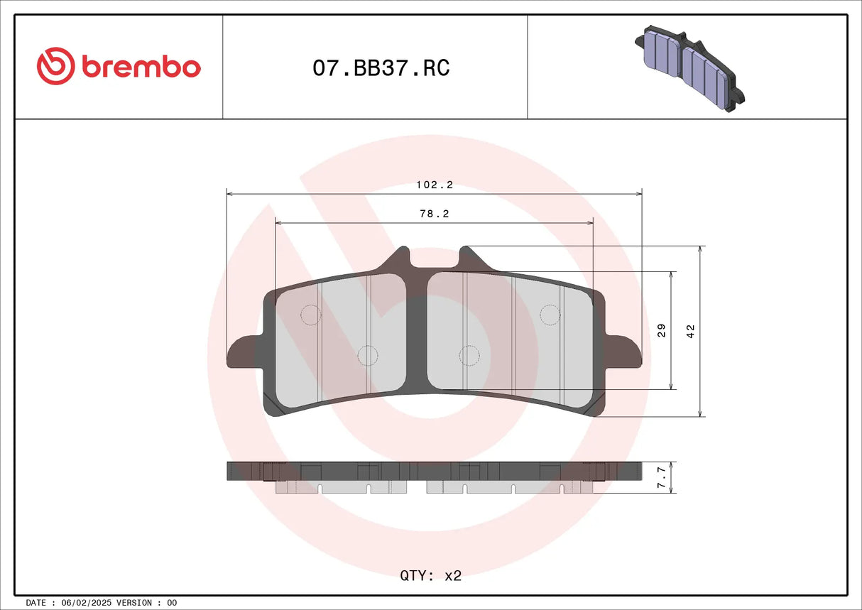 Brembo 07BB37RC.  Fits Radial calipers on the Ducati, RSV4, KTM Triumph 675R GSXR1000 ++